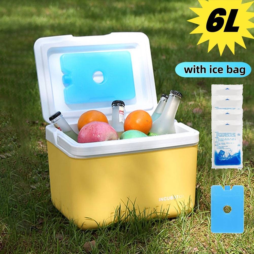 6L Car Mini Fridge Portable Insulated Camping Cooler Box Cooler Household Dual-Use Multipurpose For