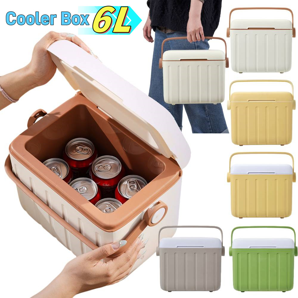 5/6L Portable Outdoor Incubator Large Capacity Food Storage Box Cooler Ice Bottle Cooler Mini Fridge