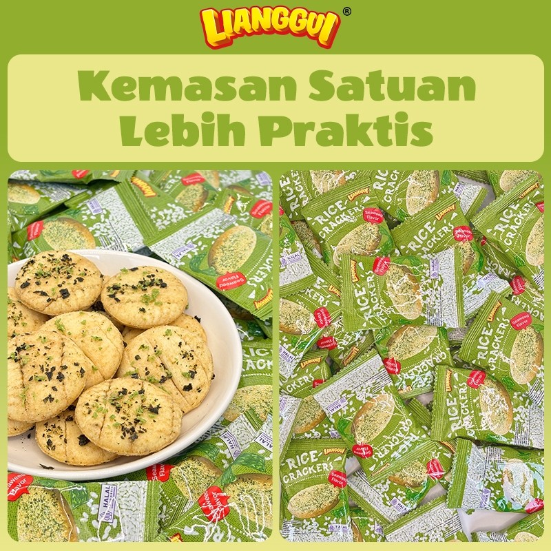 

AYOOOLLARIZSS!! lsi48 Kerupuk Nori Crackers Halal Cemilan Renyah Rasa Rumput Laut Snack Biscuits
