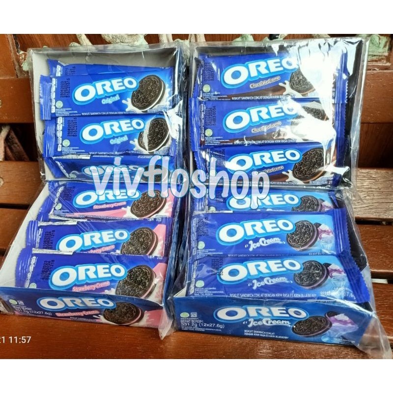 

AYOOOLLARIZSS!! Biskuit Oreo Vanila/ coklat/ Ice Cream/ Strawberry Kemasan Box (12 sachet)