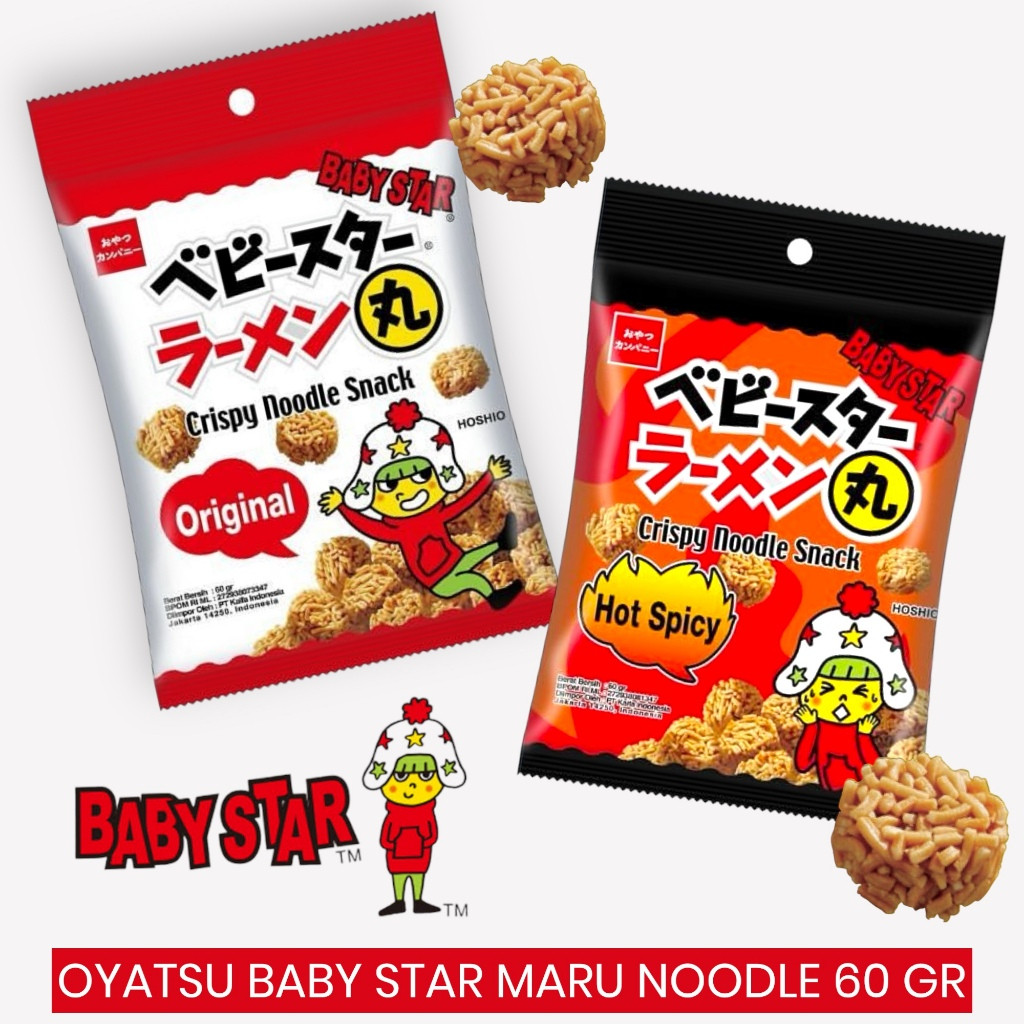

AYOOOLLARIZSS!! OYATSU BABY STAR MARU 60 GR CRISPY NOODLE SNACK PRODUCT OF JAPAN