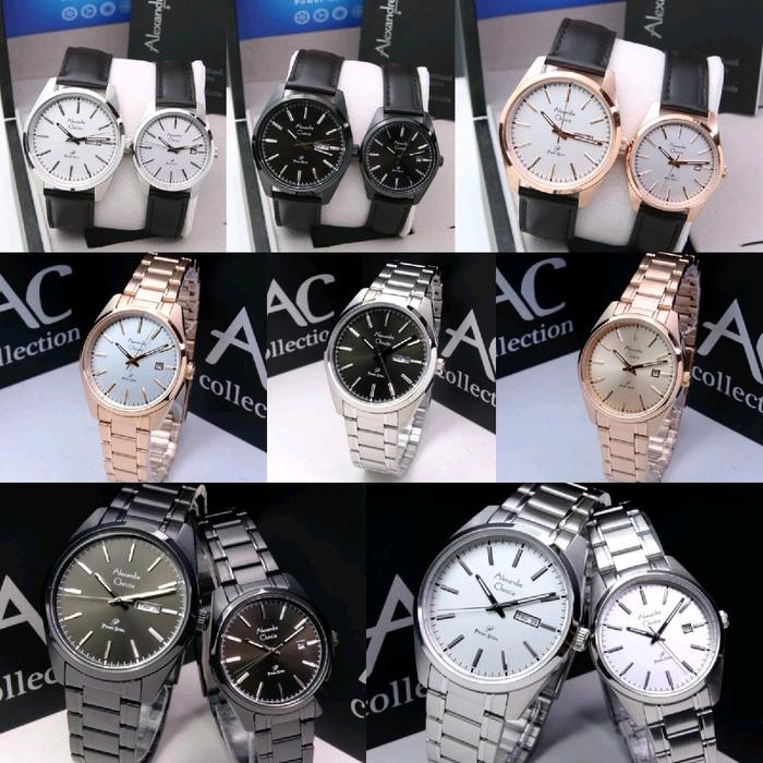 Alexandre Christie Ac 1025 / Ac1025 Kulit /Rantai Jam Tangan Couple Original Asli 100%