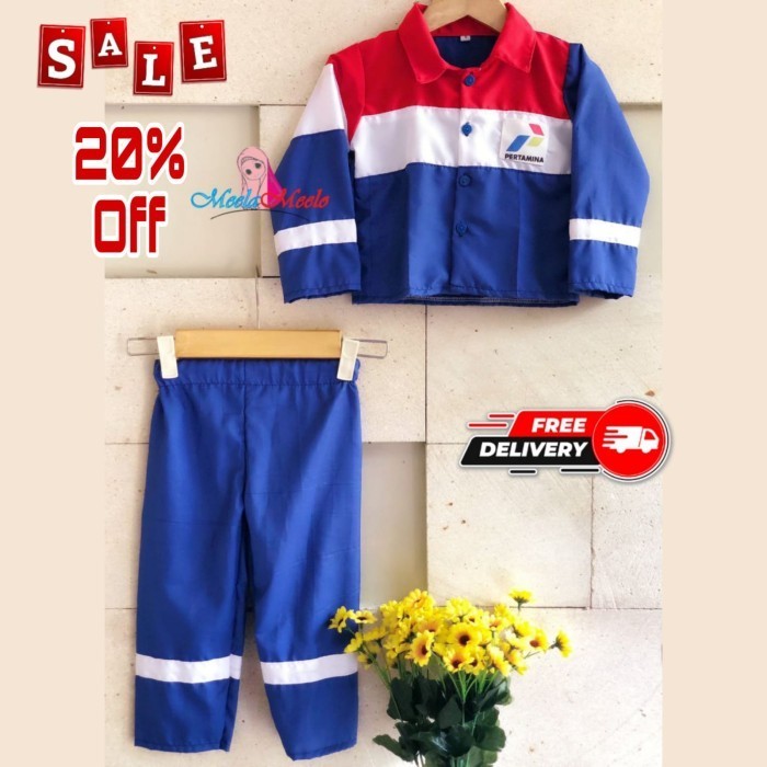 Promo Baju Anak Kostum Wearpack Pertamina Kostum Profesi Photobooth Bayi -
