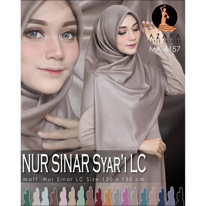 murah- AZARA NUR SINAR SHINAR SYARI LC Hijab Gliter 130x130cm Solusiberhijab