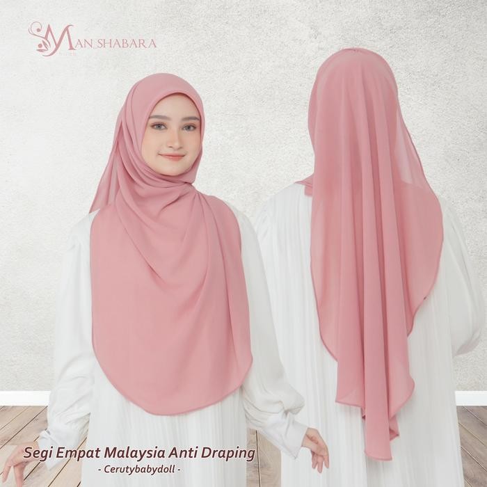 cantikk- SegiEmpat Bawal Malaysia - Anti Draping Ceruty Babydoll