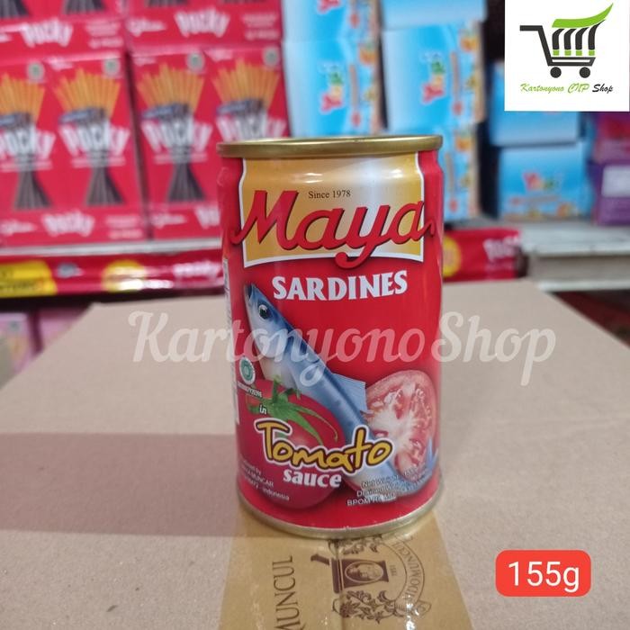

Sarden Maya Dalam Saos Tomat Ukuran Kecil 155Gr Per 10 Pcs - Ecer