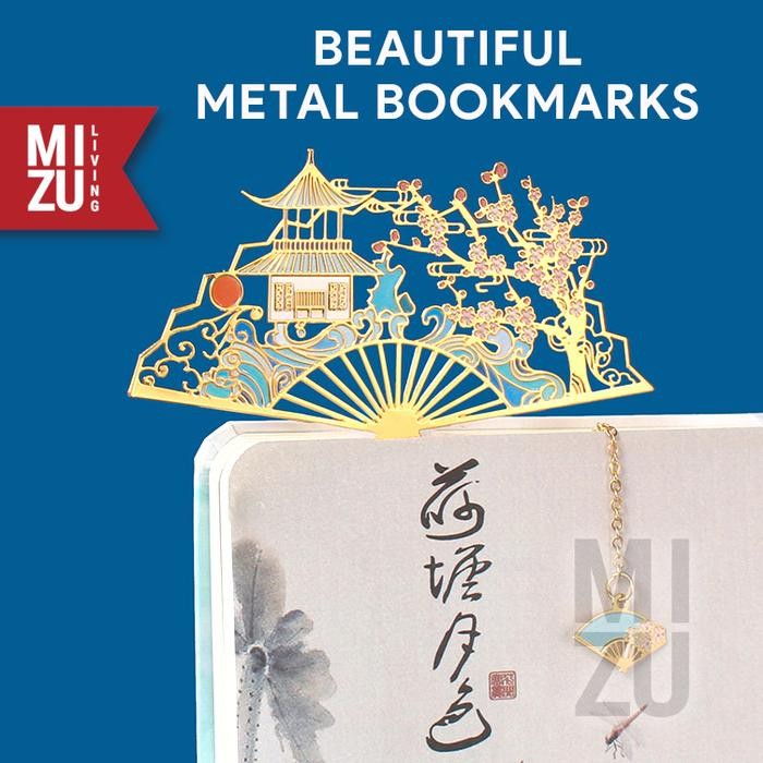 

Mizu Shinwa Metal Bookmark Gift Set Penanda Buku Pembatas Buku Hadiah