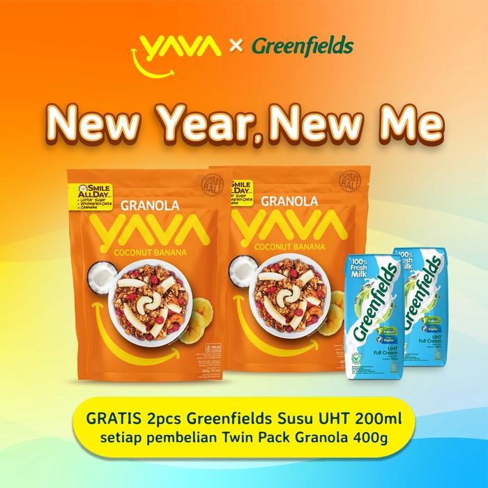 

EatFr3sh- YAVA Twin Pack Granola Coconut Banana (2 x 400g)