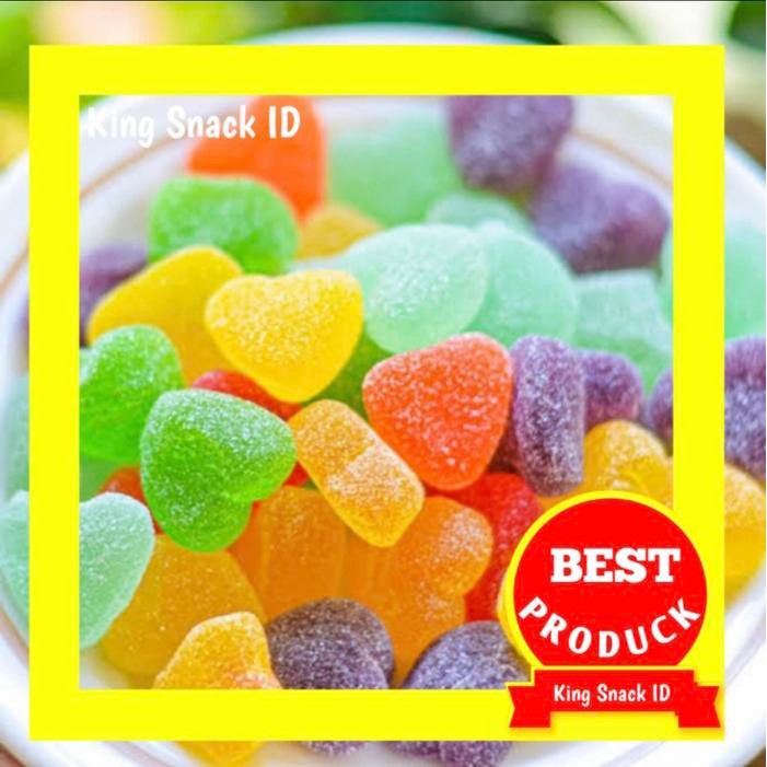 

EatFr3sh- Jelly Malaysia 1 Kg / Permen Jelly Buah Warna Warni / Manisan Jelly