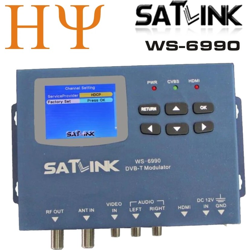 Satlink Ws-6990 Hd, Av Input Single-Channel Dvb-T Dvb-C Isdb-T Modulator Compact Modulator