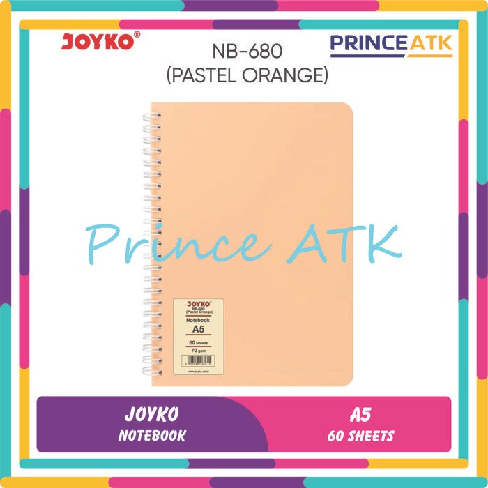 

No.OneBest- JOYKO RULED NOTEBOOK A5 / BUKU CATATAN BERGARIS NB-680 60 SHEETS