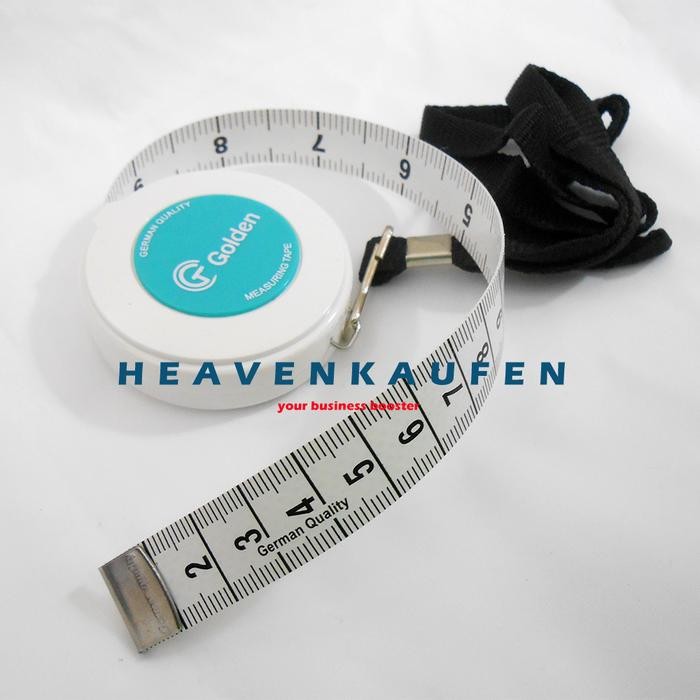

No.OneBest- Meteran Jerman Gulung Roll Cetet Pencet Kualitas Bagus 150 cm Golden