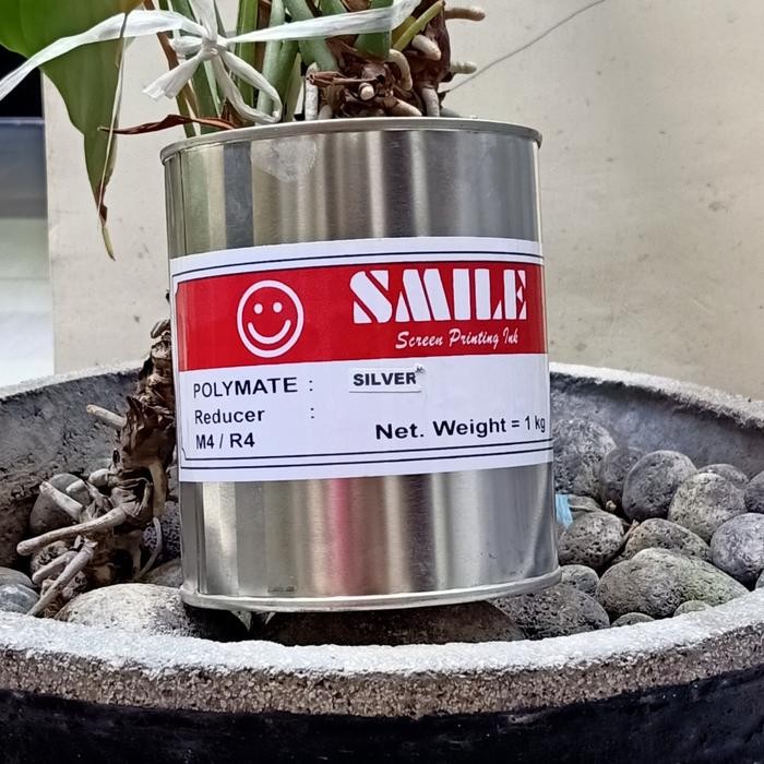 

No.OneBest- [Silver] Tinta/Cat Sablon Plastik SMILE POLYMATE 1 kg