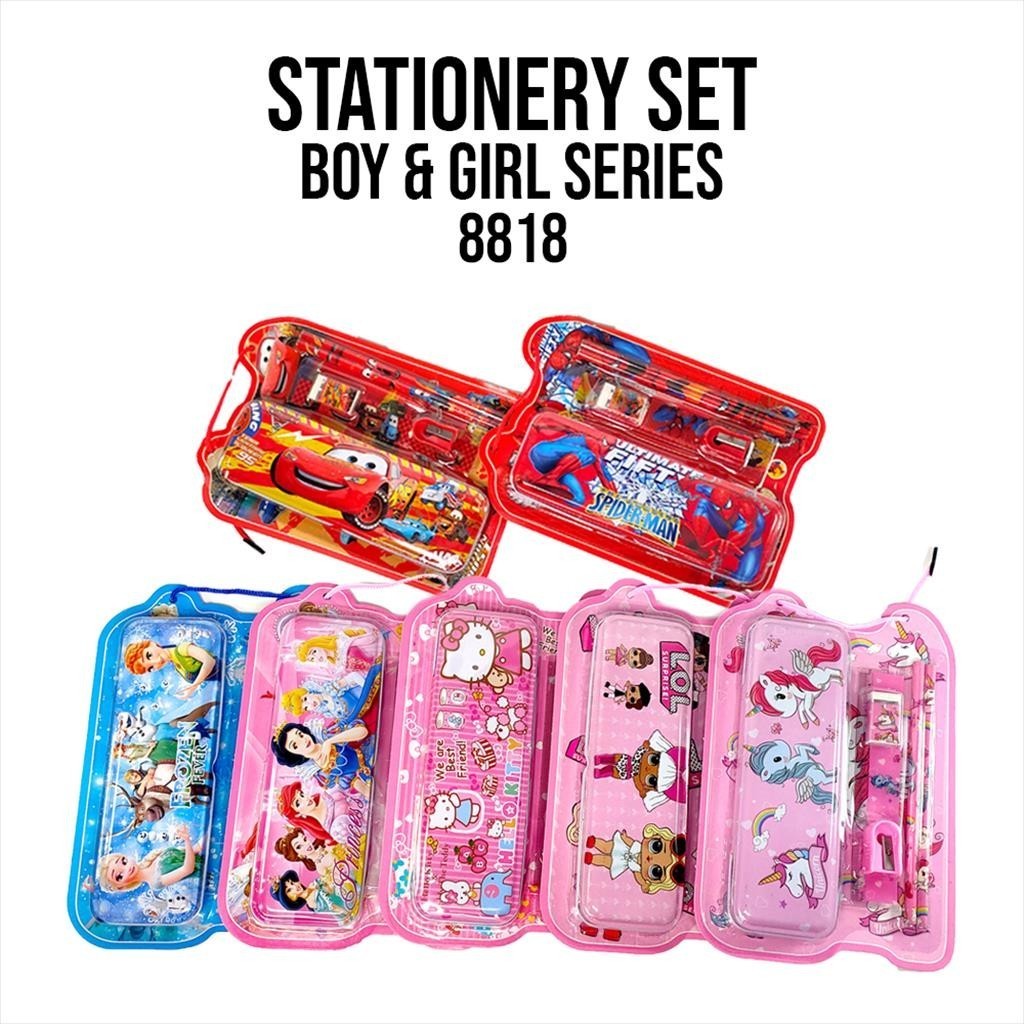 

UM1 [ES.JKT] Stationary Set Fancy 8818 / 6IN1 Alat Tulis set Karakter / Paket alat tulis /
