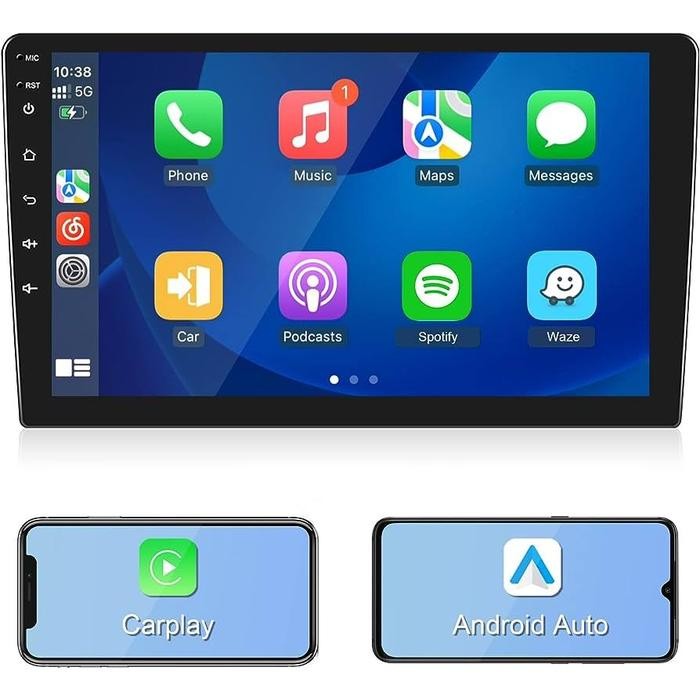 BERKUALITAS Ada Kipas PendinginLALAHOO Universal 4G+64G Single Din Android 13 Head Unit 7/9 Inch IPS