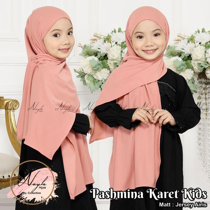 Modiq- KERUDUNG PASHMINA INSTAN KARET KIDS HIJAB INSTAN ANAK JERSEY AIRIS