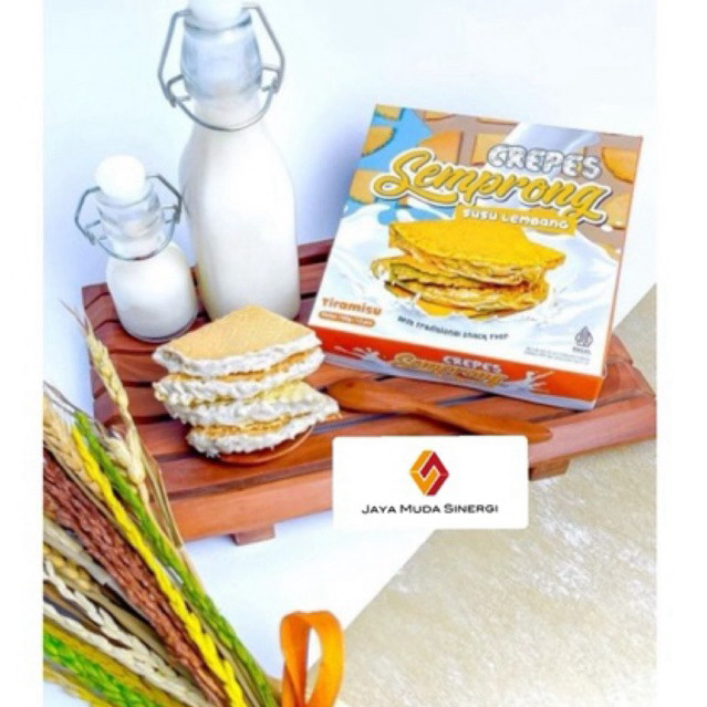 

Cemal Cemil Makyus Crepes Semprong Susu Lembang - Crepes Bandung Isi 12Pcs 165Gram - Crepes Susu