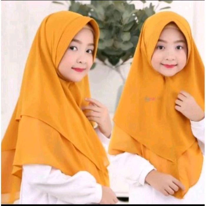 Modiq- Hijab 2 layer anak Ceruti babydoll premium