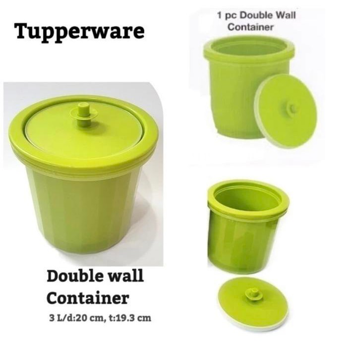 TUPPERWARE DOUBLE WALL CONTAINER / RICE - ICE BUCKET (TERMOS NASI/ES)