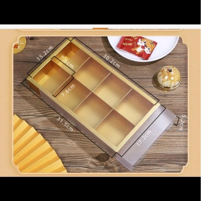 Tukuparty 5Pcs Box Mooncake Gold Box Mooncake Sekat 4 6 8 Box Mooncake Sekat 6 Box Mooncake Sekat 8