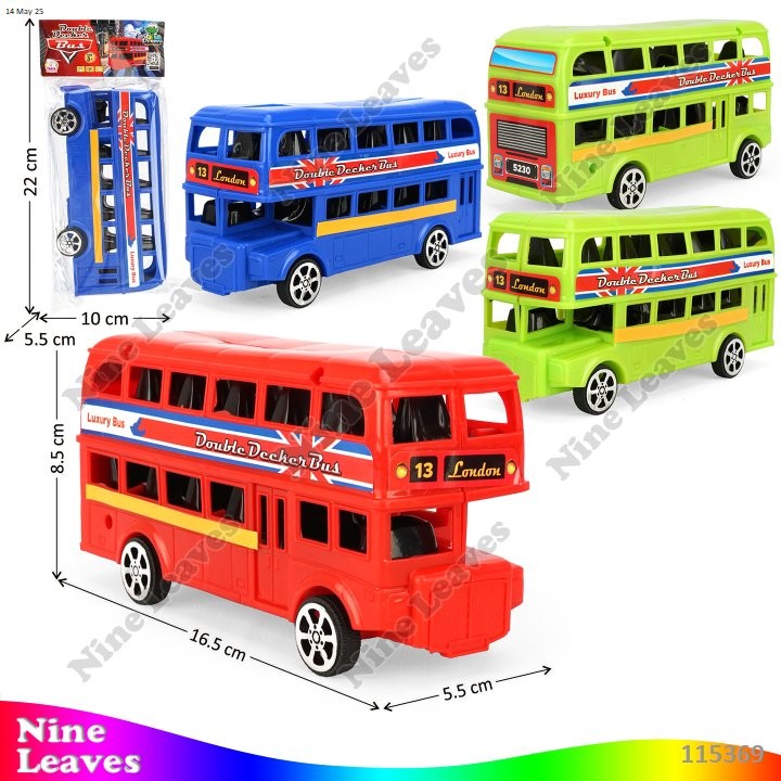 Mainan Anak Bus Double Decker Pullback Double Decker