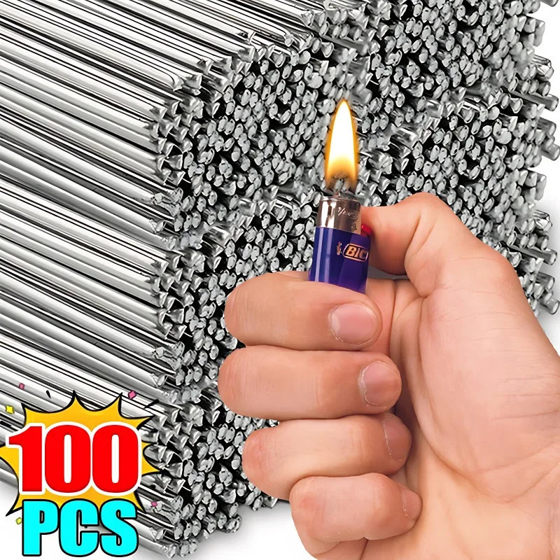 NEW 100/10Pcs Low Temperature Easy Melt Aluminum Universal Silver Welding Rod Cored Wire Rod Solder 