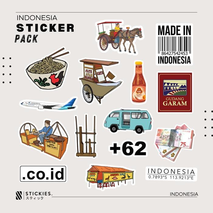 

Stiker/Sticker Pack "Indonesia" High Quality Vinyl Murah #Gratisongkir