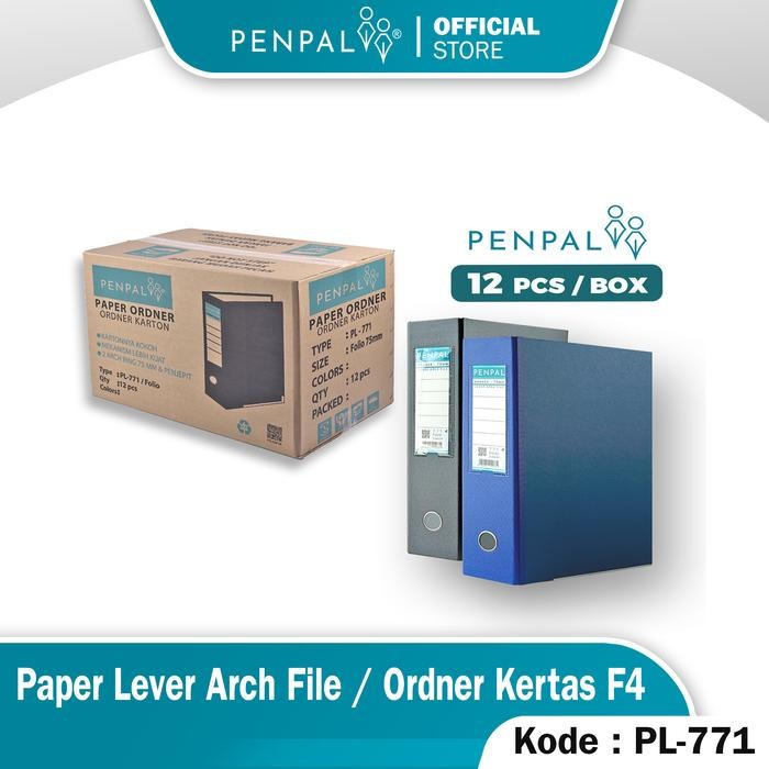 

Penpal Paper Lever Arch File / Ordner Kertas F4 Pl-771 (12 Pcs) #Gratisongkir