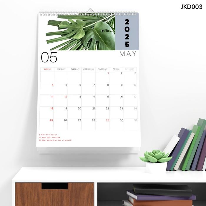 

Kalender Dinding Tahun 2025 Aesthetic Lengkap Gambar Bunga Cantik Isi 13 Lembar #Gratisongkir