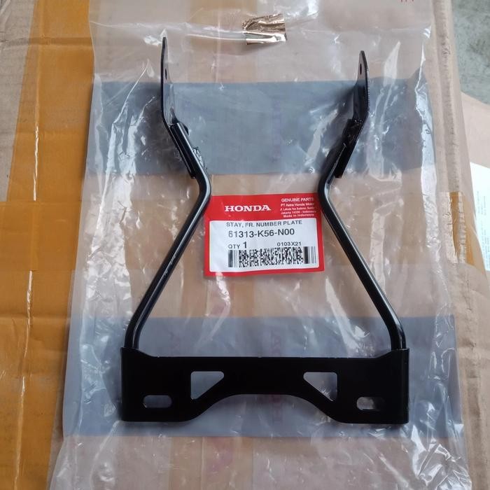 breket dudukan besi plat nomor depan honda new sonic 150 R ori AHM
