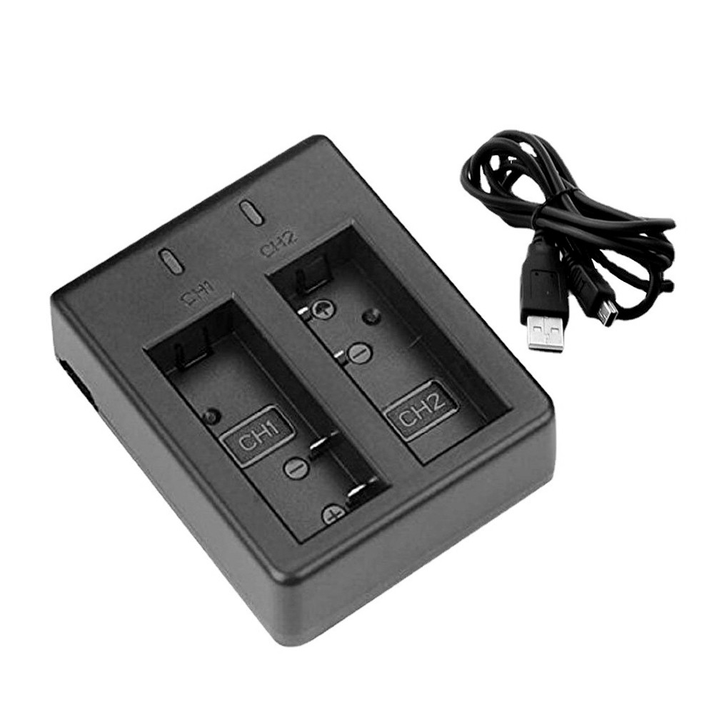 For 2 x 1050Mah Sport Action Camera Dual Charger For SJCAM SJ4000 SJ5000 SJ5000+ SJ6000 SJ7000 SJ800