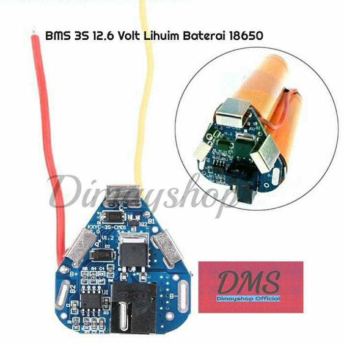 Pixora- BMS 3S 12.6 V Baterai Lithium 18650
