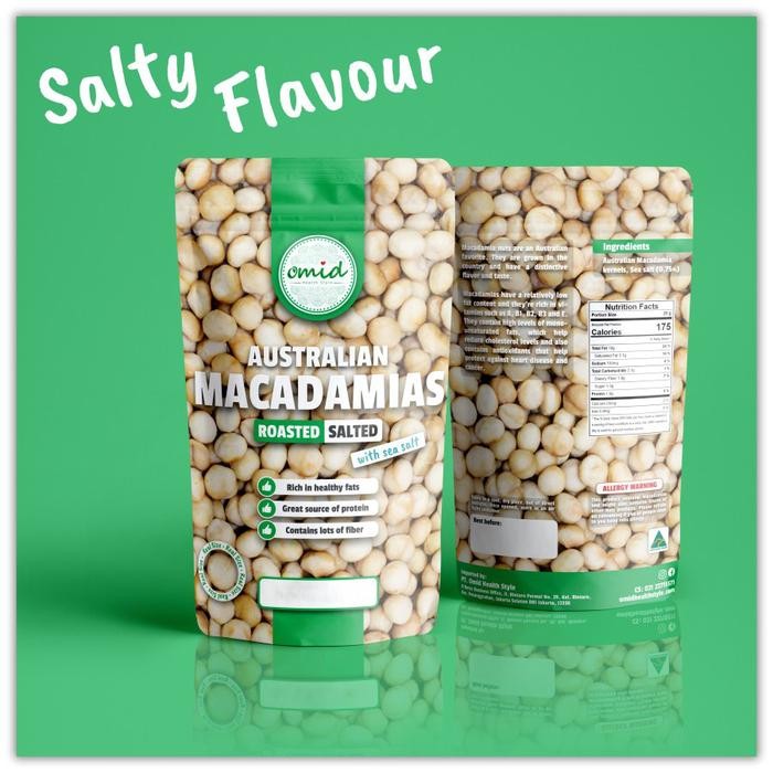 

Roasted Salted Macadamia Nuts (Kacang Macadamia Panggang Asin) 500gr