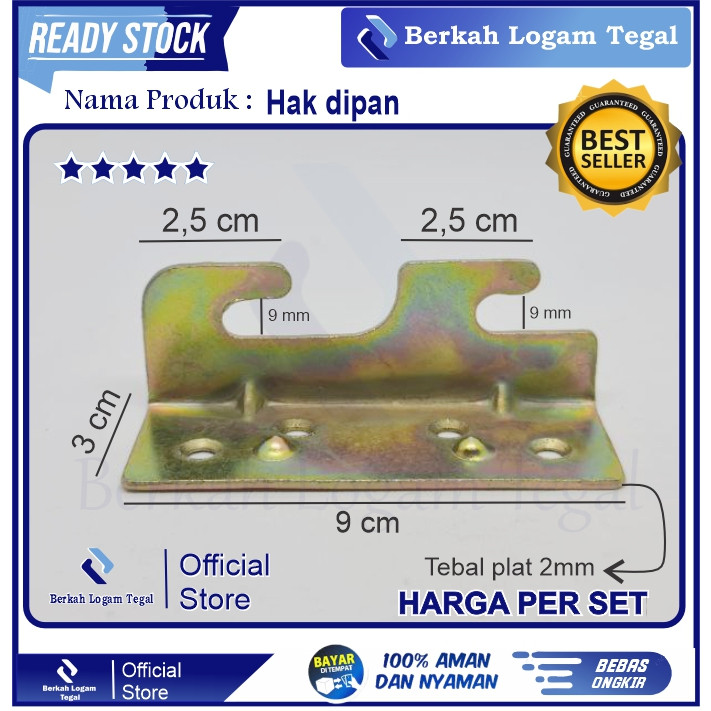 Hak Dipan Ranjang / Engsel Dipan / Hak Tempat Tidur Grosir