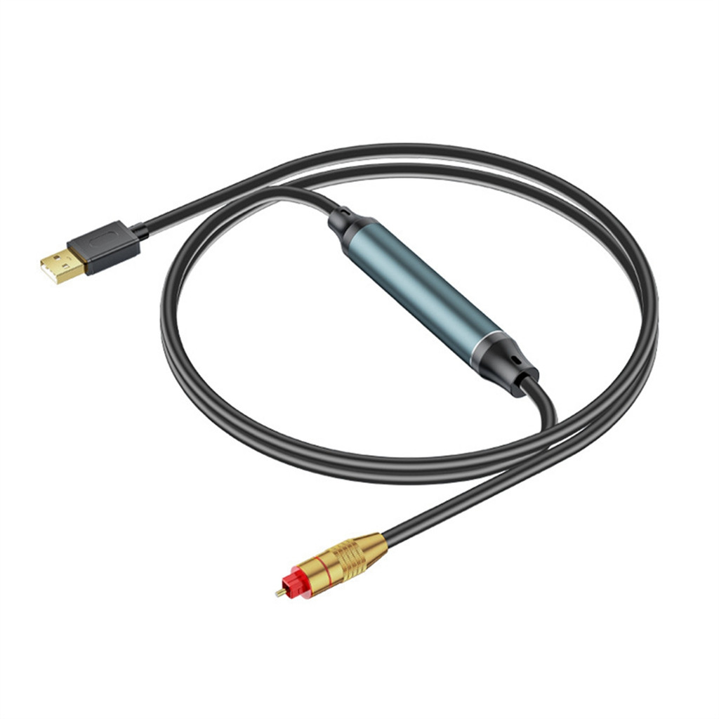 B34B-USB to Optical Audio Adapter USB A to Fiber Optic Audio SPDIF Port Connection Audio Converter C
