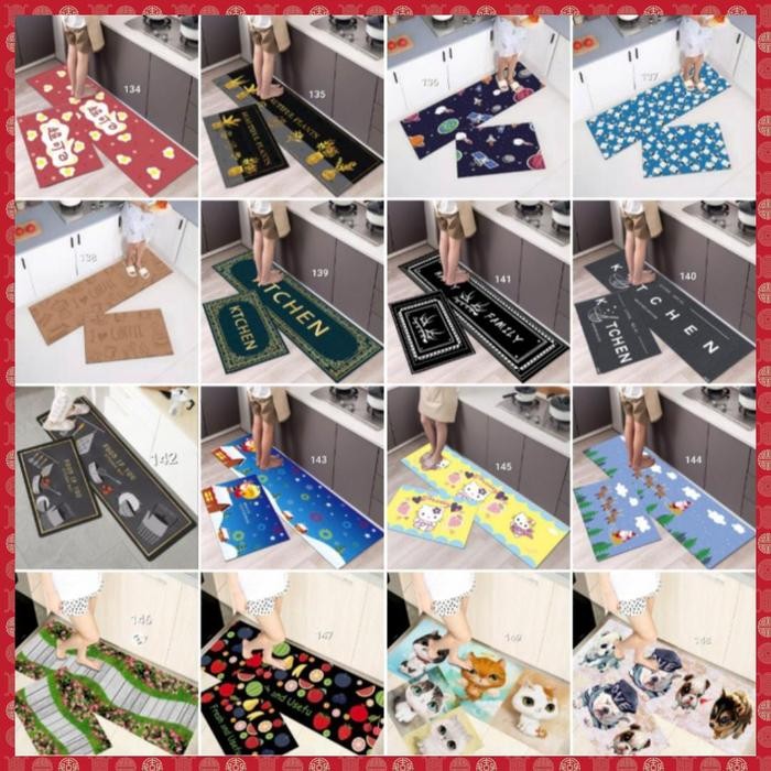 utamajaya- Keset Dapur 1set Kitchen Floor Mat Set Alas Kaki Lantai Karpet Matras