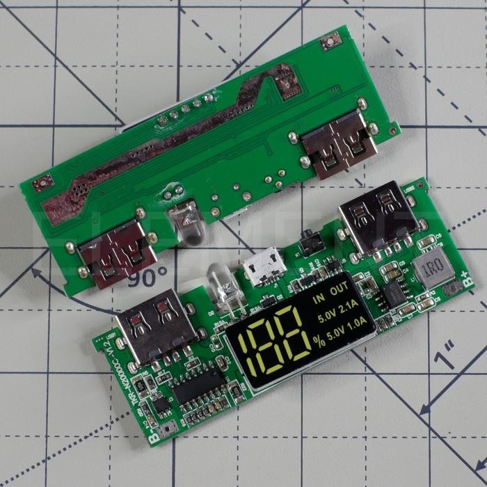 Modul Power Bank dengan LCD DIY 2 Slot USB 1A 2.1 KIT *