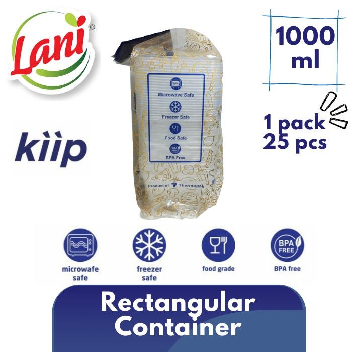 TERBARU.. KIIP THINWALL RECTANGLE 1000 ML