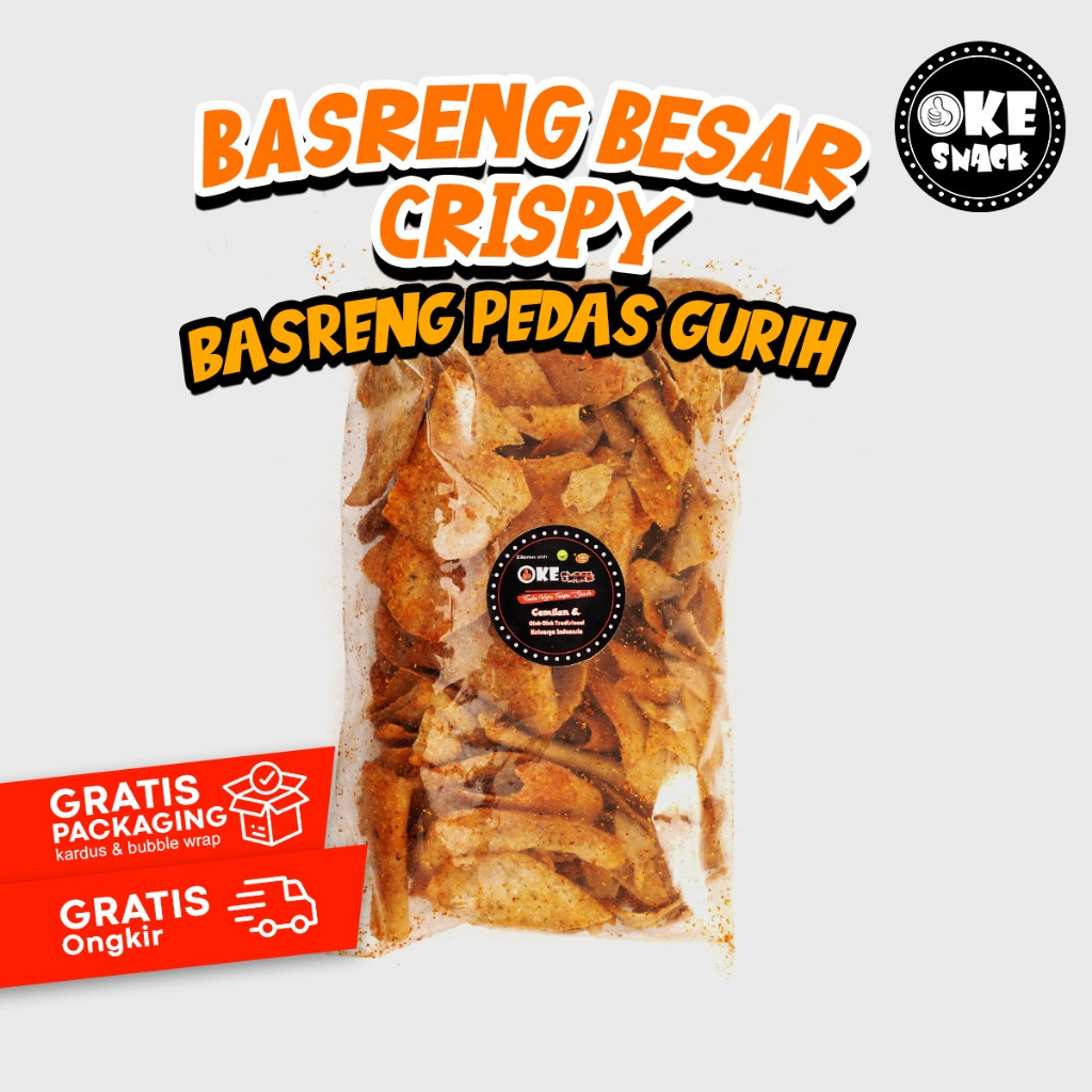 

Basreng Crispy Pedas Besar 230g