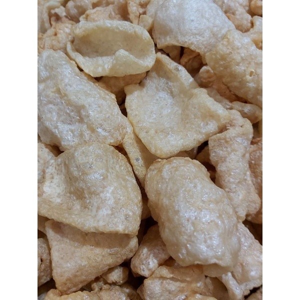 

kerupuk kulit babi/cu jiu ca jiu nong/kerupuk kulit samcen/kerupuk kulit babi siap goreng 300.grm