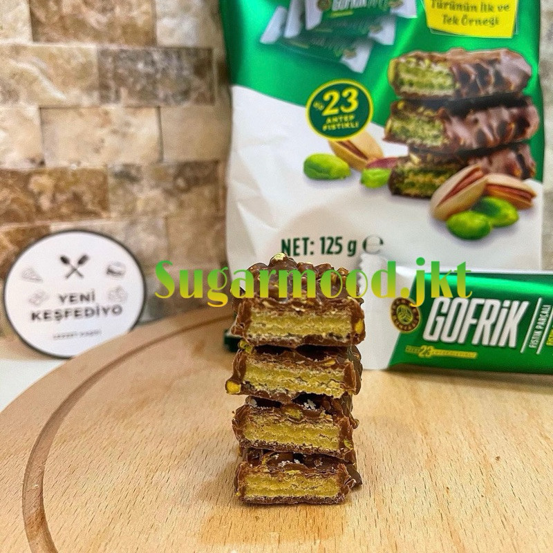 

READY STOCK Gofrik Mini Wafer Pistachio Isi 10pcs Original Turki