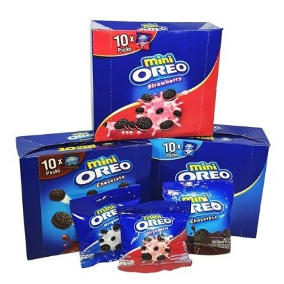 

( BERKAH ) MINI OREO Biskuit Sandwich 21gr x 10 pcs BOX Original Coklat Strawberry All Varian Rasa