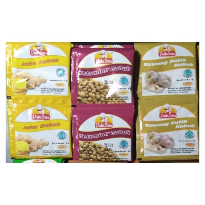 

CARAKA.STORE1 BUMBU DAPUR LENGKAP 72 SACHET - 6 VARIAN BAWANG PUTIH, KETUMBAR, KUNYIT, KENCUR, JAHE,