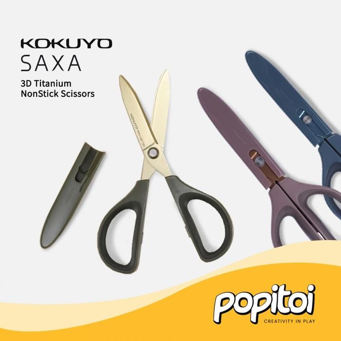 

Kokuyo Saxa 3D Titanium Non-Stick Scissors Gunting Anti Lengket
