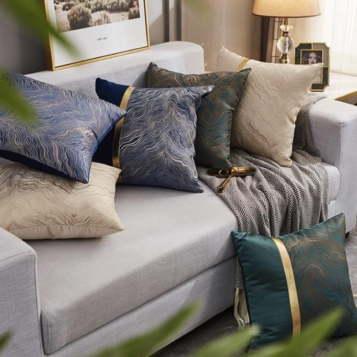 SARUNG BANTAL Sofa Cover Pillow Luxury Aesthetic list gold mewah