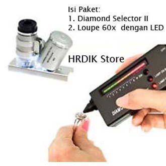 

PAKET DIAMOND TESTER II & LOUPE 60X ZOOM SELECTOR 2 BERLIAN PERMATA