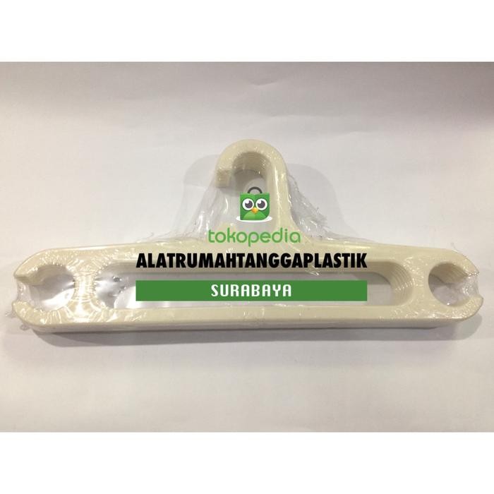 JooNE- 12pcs Hanger Plastik Tebal/ Hanger Putih Laundry/ Gantungan Baju