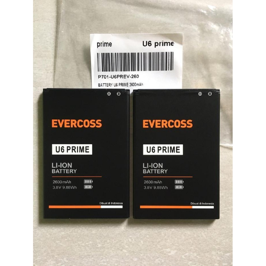Mutu- Baterai Batre Evecoss U6 Prime / Evercoss Xtream 1 Prime Original Ori 100%
