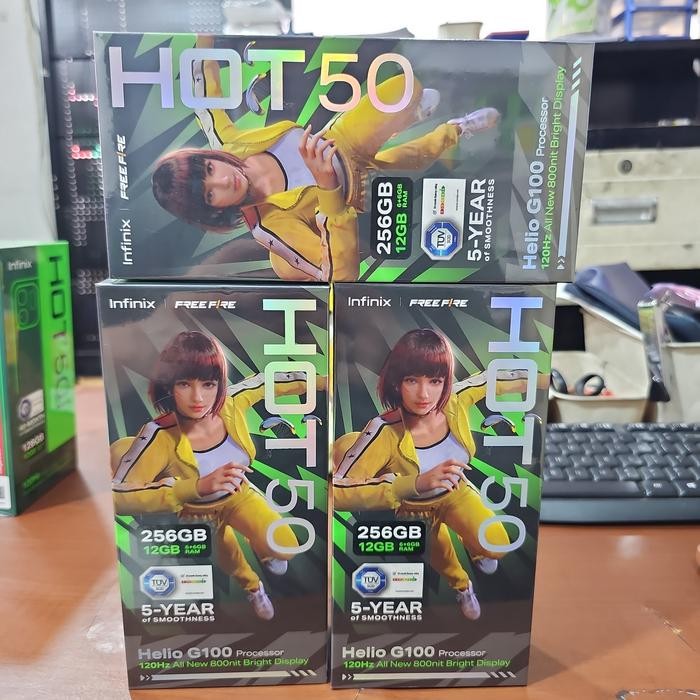 Siap- Infinix Hot 50 Ram 6/256 Gb 6+6 12/256Gb Ram 12 Gb Rom 256 Gb Helio G100 120 Hz