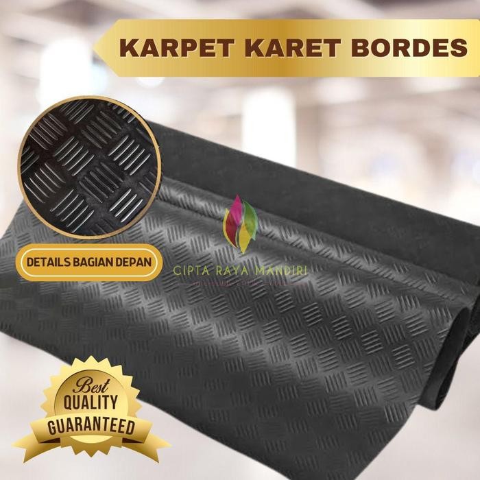 ..... Karpet Karet Bordes Anti Slip / Karpet Karet Motif Bordes Meteran